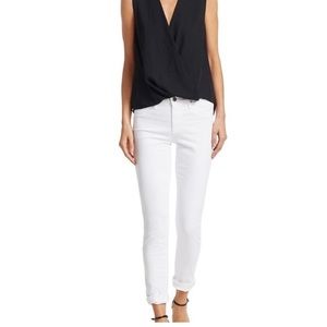 Ag The Prima Midrise Cigarette Leg Jeans in White Size 29